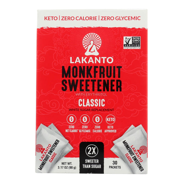 Lakanto - Monkfruit Sweetener - Classic - Case of 8 - 3.17 Ounce.