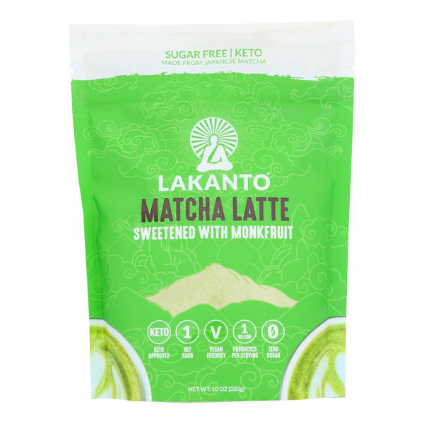 Lakanto Monkfruit Sweetened Matcha Latte  - Case of 8 - 10 Ounce