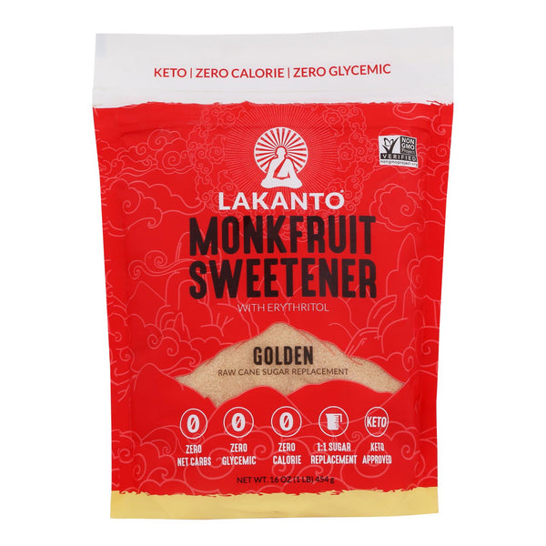 Lakanto - Monkfruit Sweetener - Golden - Case of 8 - 16 Ounce.