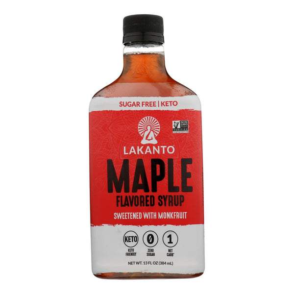Lakanto Monk Fruit Sweetened Maple Flavored Syrup  - Case of 8 - 13 Fluid Ounce
