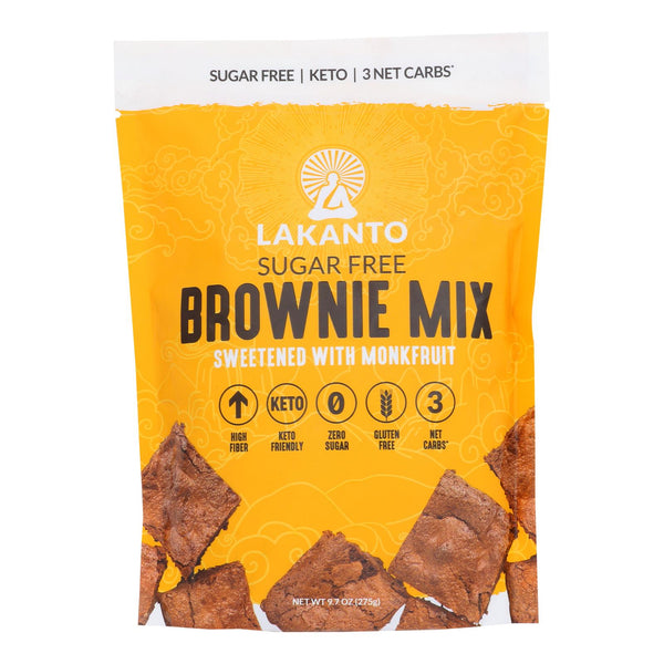 Lakanto - Monkfruit Sweetened Brownie Mix - Case of 8- 9.7 Ounce.