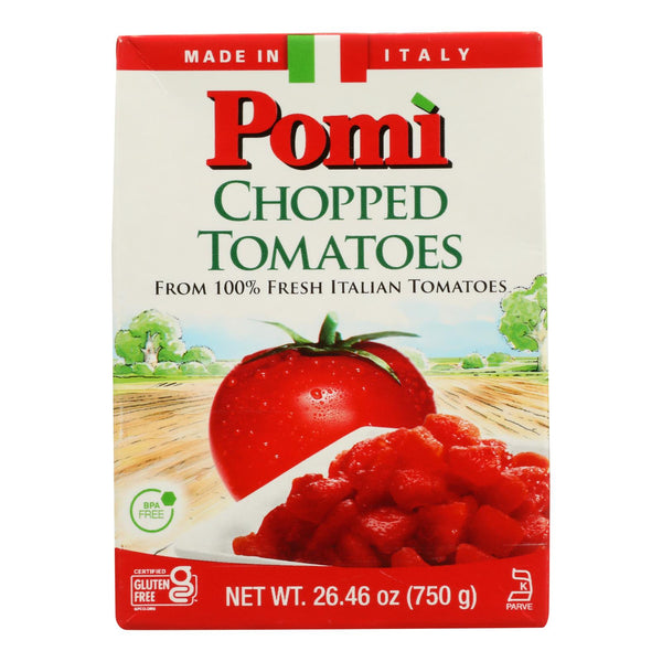 Pomi Tomatoes - Tomatoes Chopped - Case of 12 - 26.46 Ounce