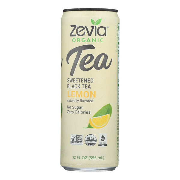 Zevia - Tea Black Lemon - Case of 12 - 12 Fluid Ounce