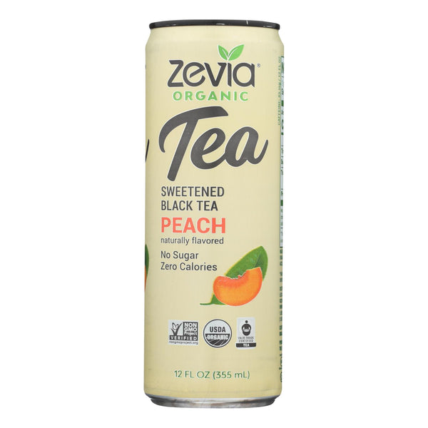 Zevia - Tea Black Peach - Case of 12 - 12 Fluid Ounce