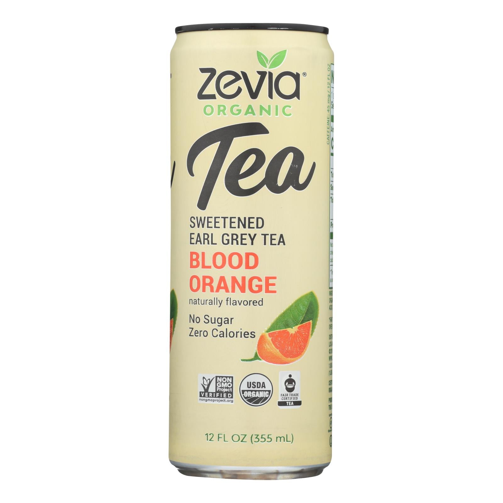 Zevia - Tea Erl Gry Bld Orange - Case of 12 - 12 Fluid Ounce