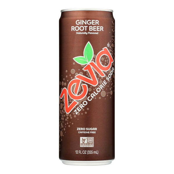 Zevia - Soda Ginger Root Beer - Case of 12-12 Fluid Ounce