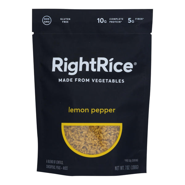 Right Rice - Made From Vegetables - Lemon Pepper - Case of 6 - 7 Ounce.