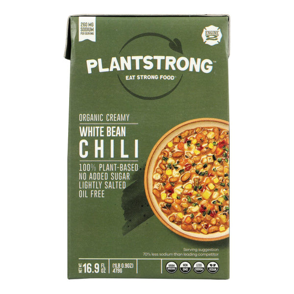 Plantstrong - Chili Creamy White Bean - Case of 6-16.9 Fluid Ounce