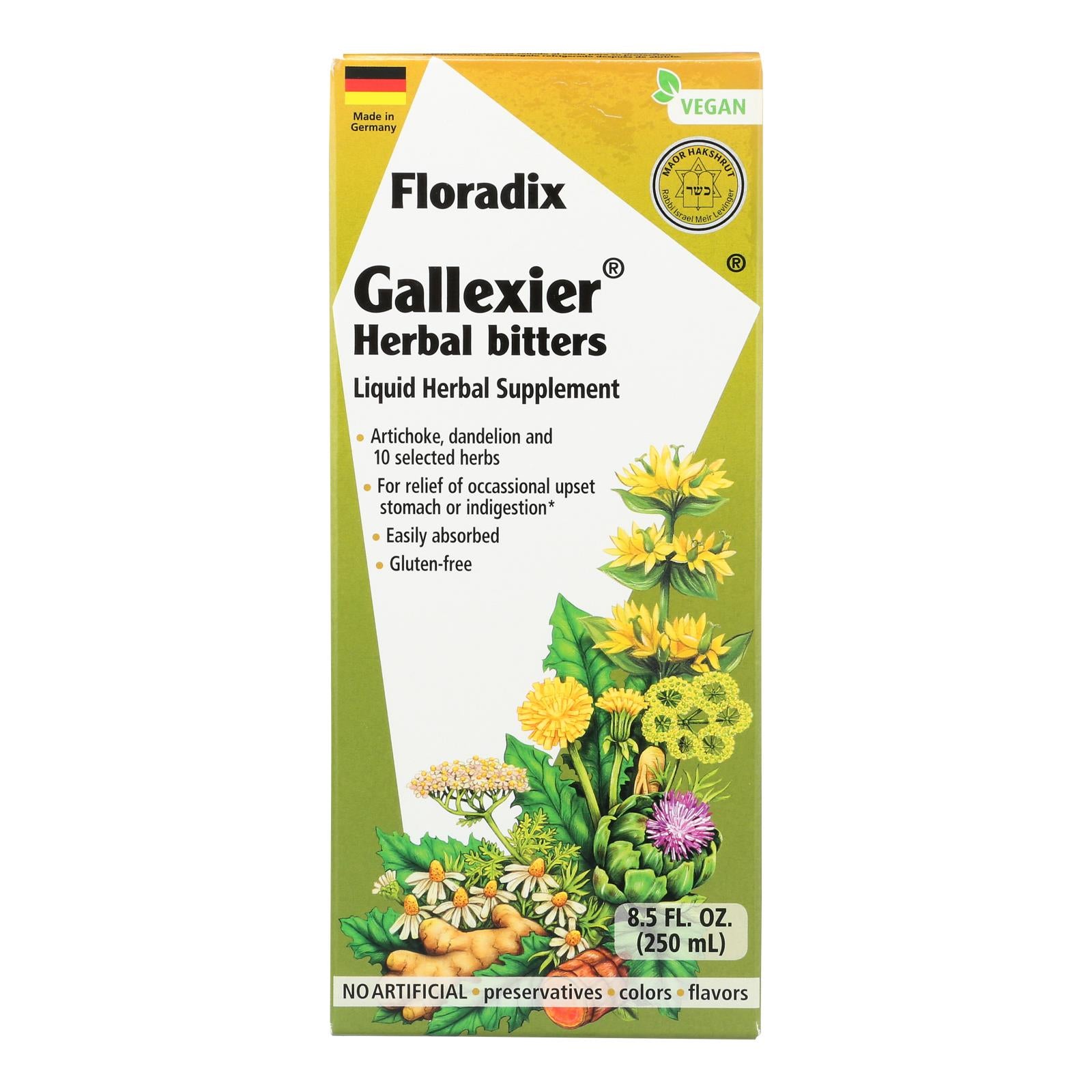 Floradix - Gallexier Herbal Bitters - 1 Each 1-8.5 Fluid Ounce