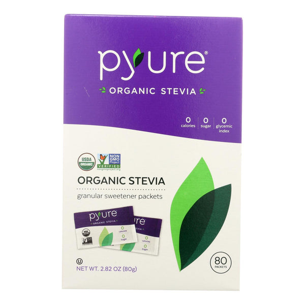 Pyure Brand Organic Stevia Granular Sweetener  - Case of 6 - 2.82 Ounce