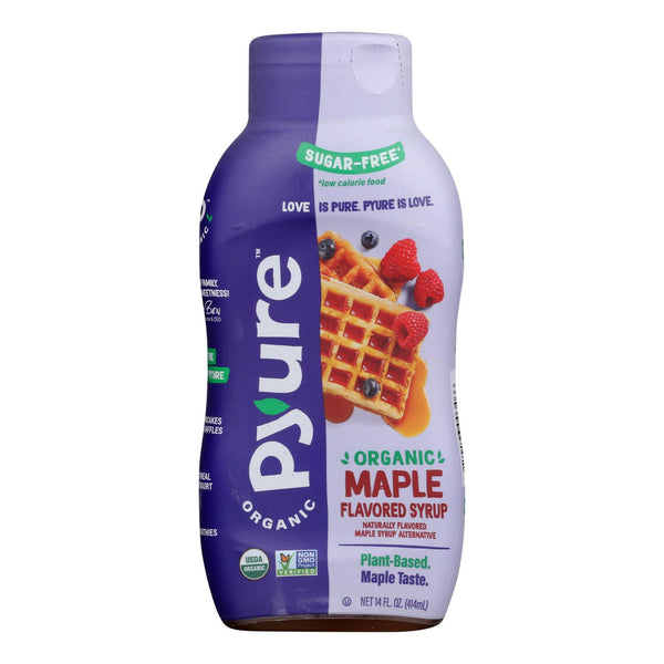 Pyure Brands Maple Flavored Sugar-Free Syrup Stevia Sweetener  - Case of 6 - 14 Fluid Ounce