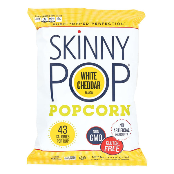 Skinnypop Popcorn Skinny Pop - White Cheddar - Case of 12 - 4.4 Ounce.