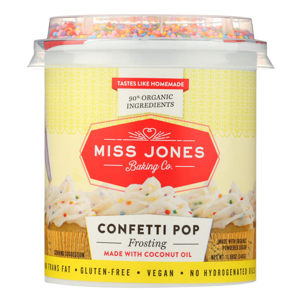 Miss Jones Baking Co. Confetti Pop Frosting  - Case of 6 - 11.98 Ounce