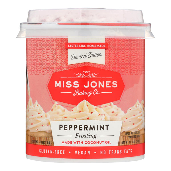 Miss Jones Baking Co - Frosting Peppermint - Case of 6 - 11.98 Ounce