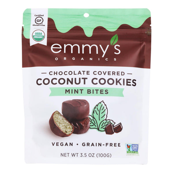 Emmy's Organics - Bites Chocolate Covrd Mint - Case of 6 - 3.5 Ounce