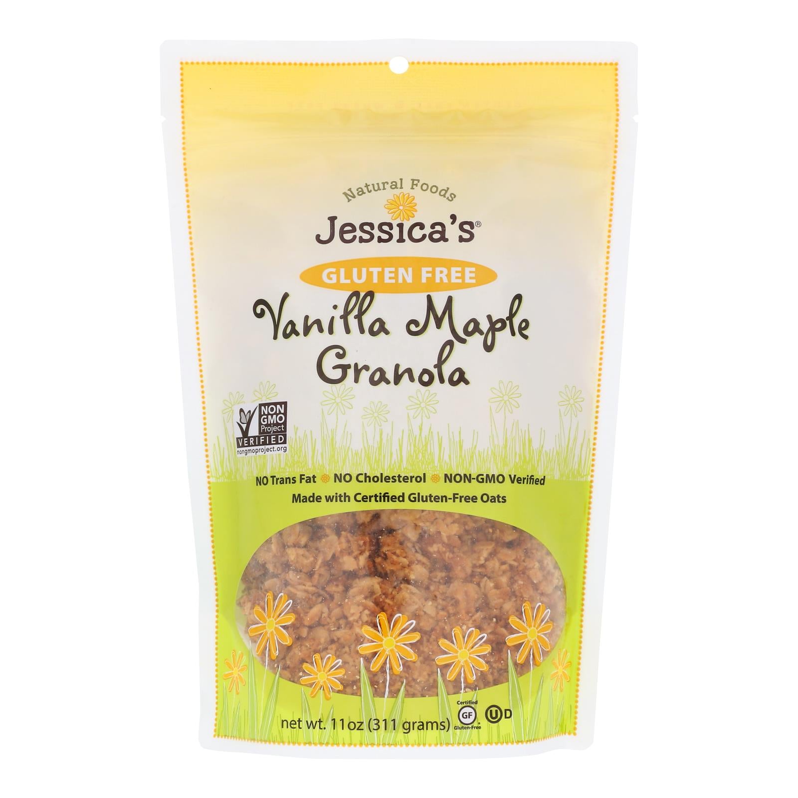 Jessica's Natural Foods Gluten Free Vanilla Maple Granola  - Case of 12 - 11 Ounce