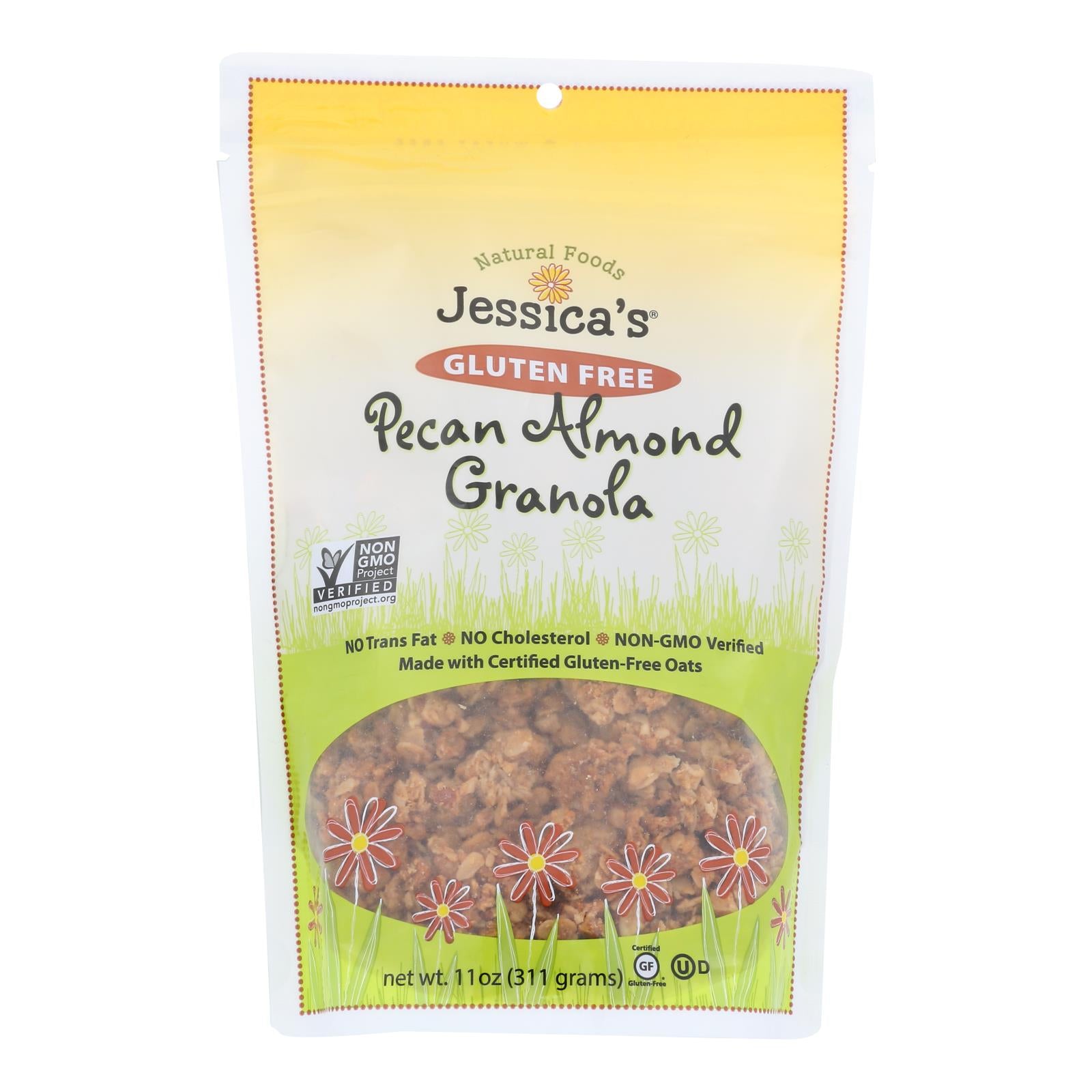 Jessica's Natural Foods Gluten Free Pecan Almond Granola  - Case of 12 - 11 Ounce