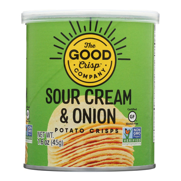 The Good Crisp Company Potato Crisps - Sour Cream and Onion - Case of 12 - 1.6 Ounce