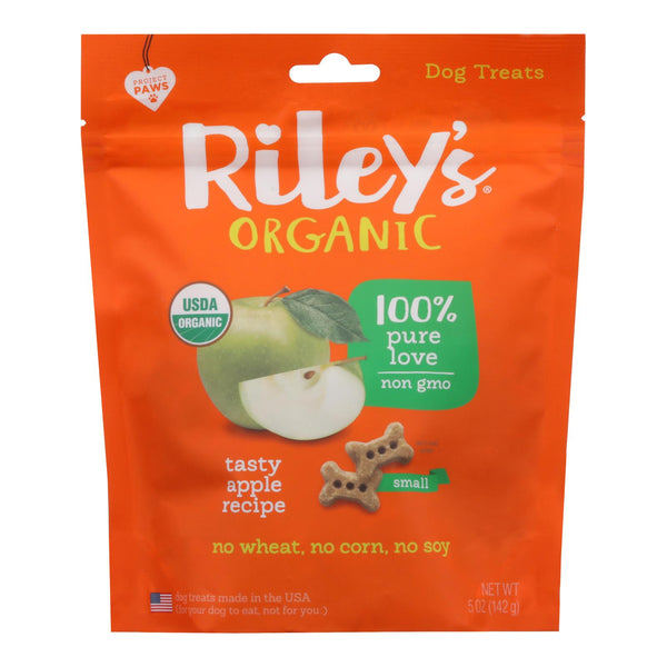 Riley's Organics Organic Dog Treats, Apple Recipe, Small  - Case of 6 - 5 Ounce