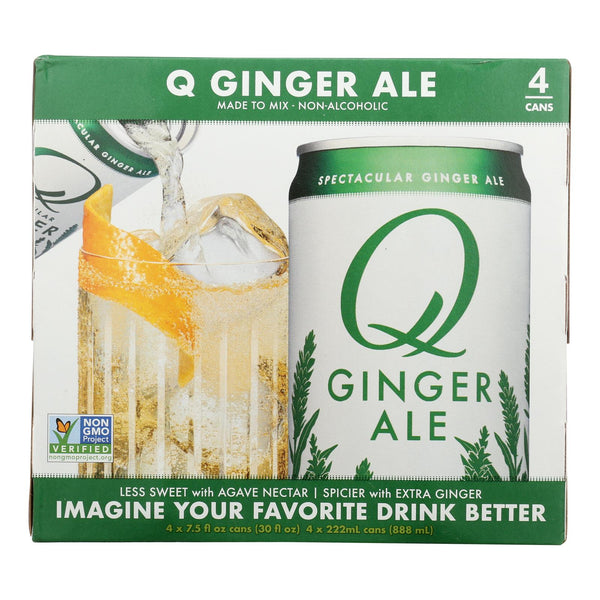 Q Drinks - Ginger Ale - Case of 6/4 packs/7.5Ounce Cans