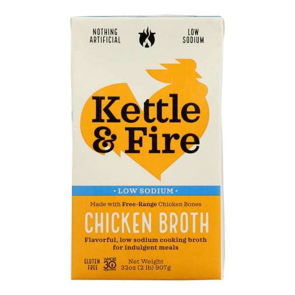 Kettle And Fire - Broth Chicken Low Sodium - Case of 6-32 Ounce