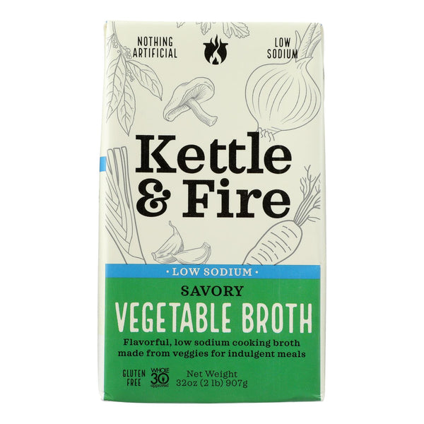 Kettle And Fire - Broth Veg Low Sodium - Case of 6-32 Ounce