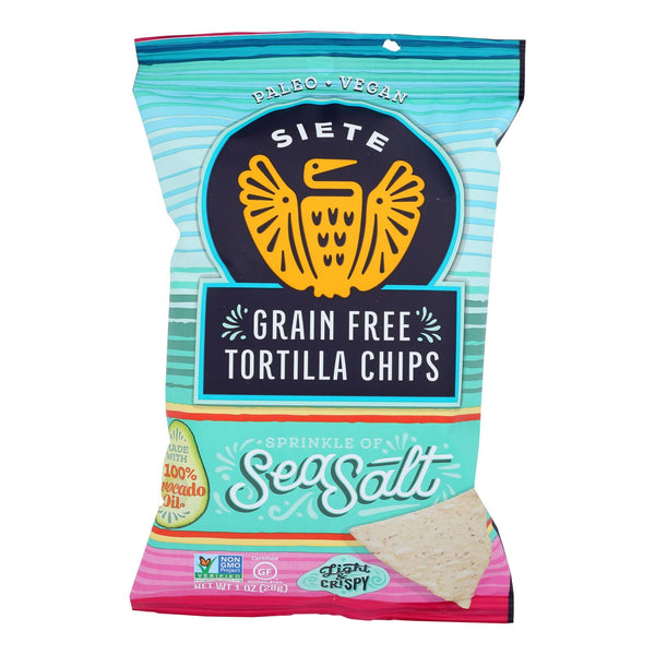 Siete - Tort Chip Sea Salt Green Free - Case of 24 - 1 Ounce