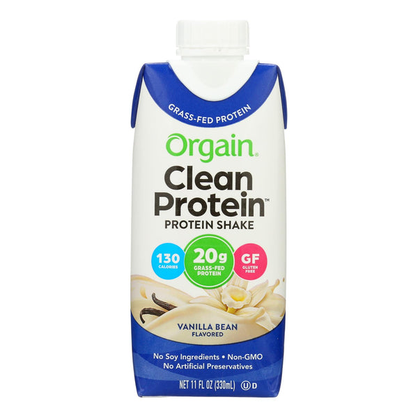 Orgain Organic Protein Shakes - Vanilla Bean - Case of 12 - 11 Fl Ounce.
