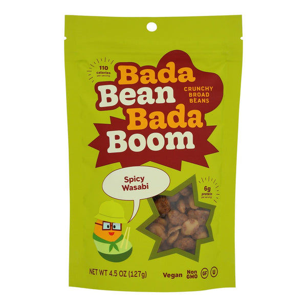 Bada Bean Bada Boom - Crunchy Beans Spicy Wasabi - Case of 6-4.5 Ounce