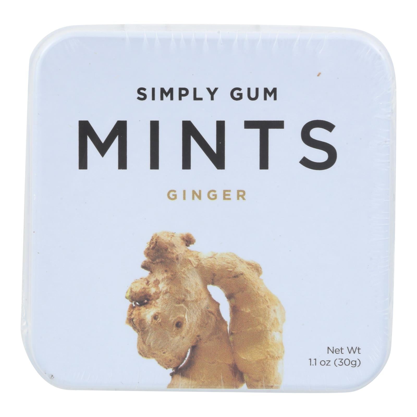 Simply Gum Ginger Mints  - Case of 6 - 30 Count