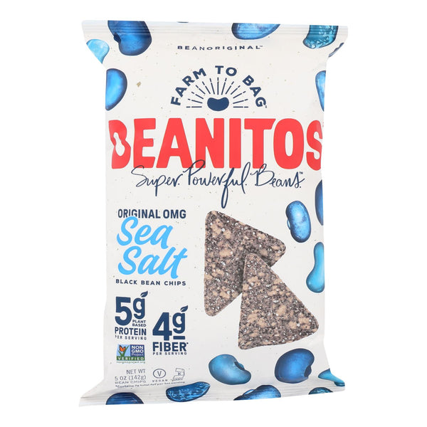 Beanitos - Black Bean Chips - Sea Salt - Case of 6 - 5 Ounce.