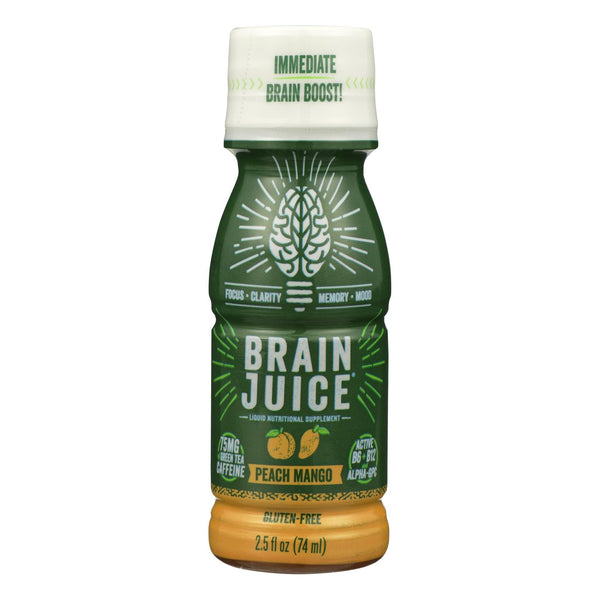 Brain Juice - Brain Juice Peach Mango - Case of 12 - 2.5 Fluid Ounce