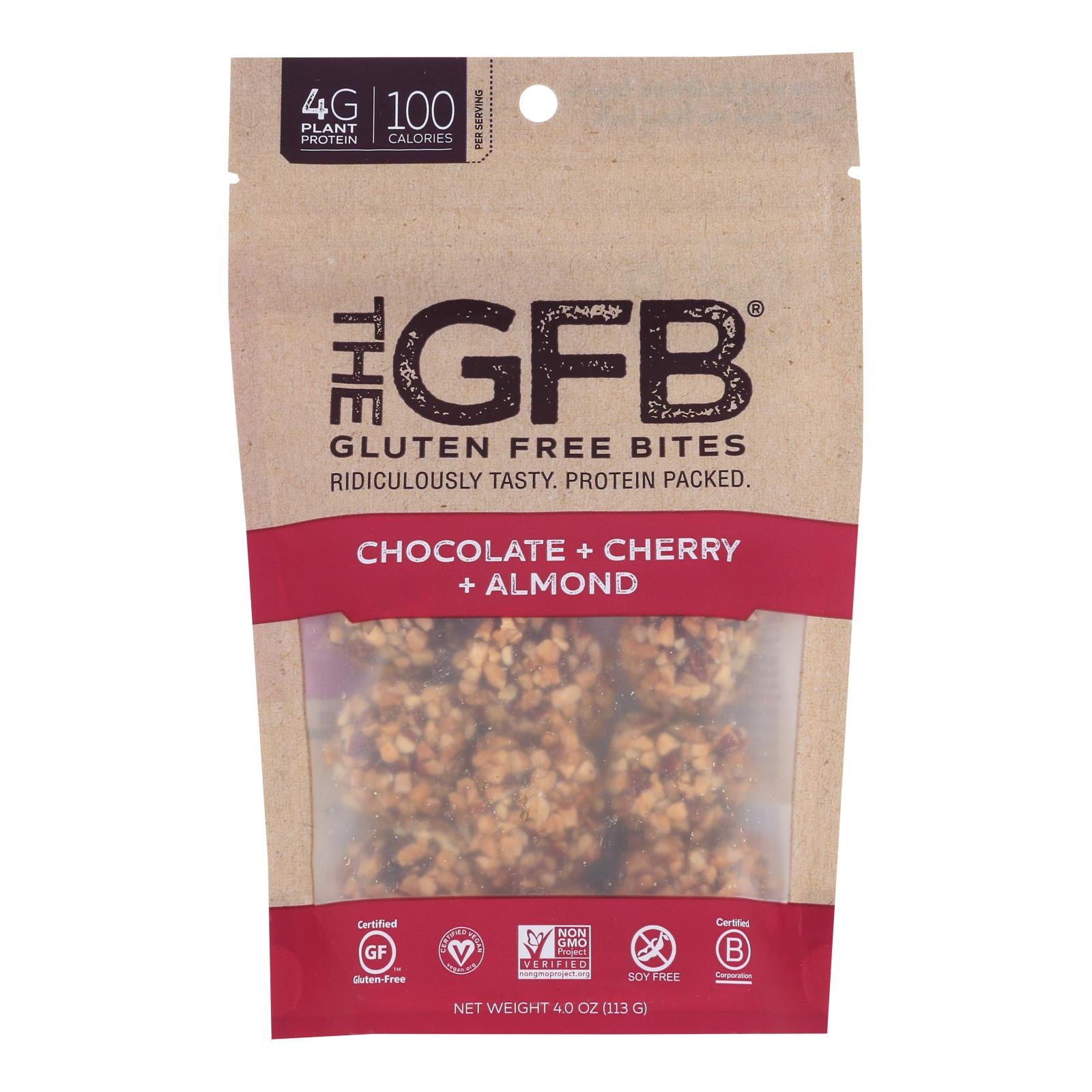 The Gluten Freeb Bites - Chocolate Cherry Almond - Case of 6 - 4 Ounce