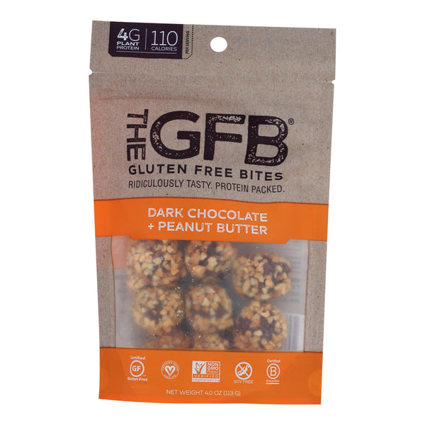 The Gfb Dark Chocolate Peanut Butter Bites  - Case of 6 - 4 Ounce