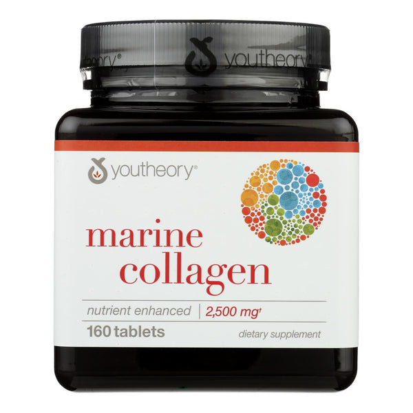 Youtheory Marine Collagen - Type 1 and 3 - Advanced Formula - 160 Tablets