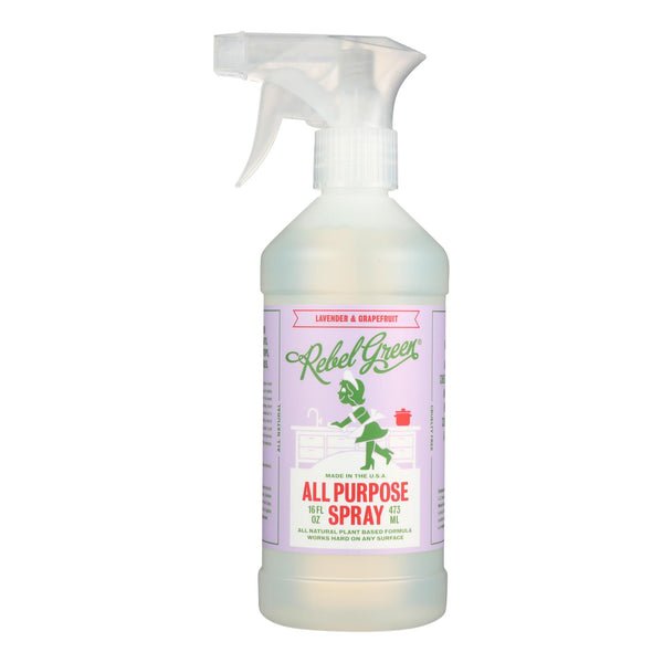 Rebel Green - All-Purpose Spray - Lavender and Grapefruit - Case of 4 - 16 fl Ounce.