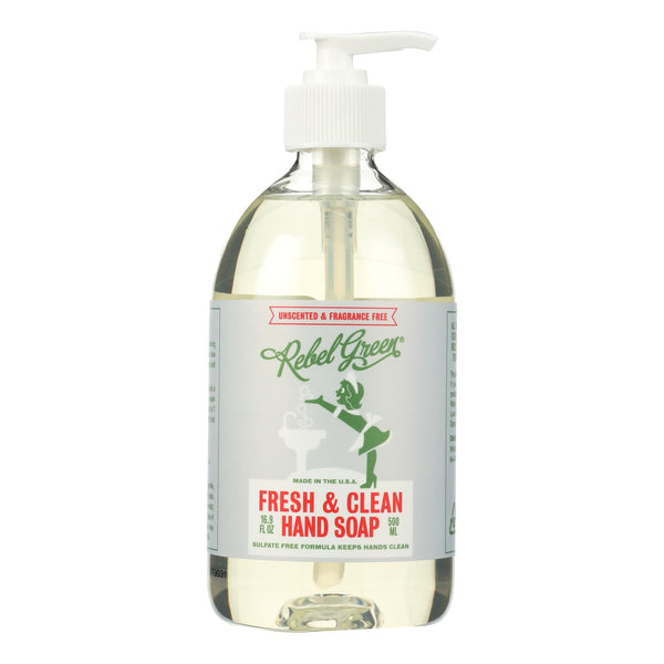 Rebel Green Hand Soap - Unscented - Case of 4 - 16.9 fl Ounce