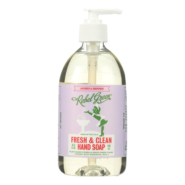 Rebel Green Hand Soap - Lavender - Case of 4 - 16.9 fl Ounce
