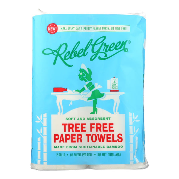 Rebel Green - Paper Towel Tree Free Bam - Case of 12-2 Count