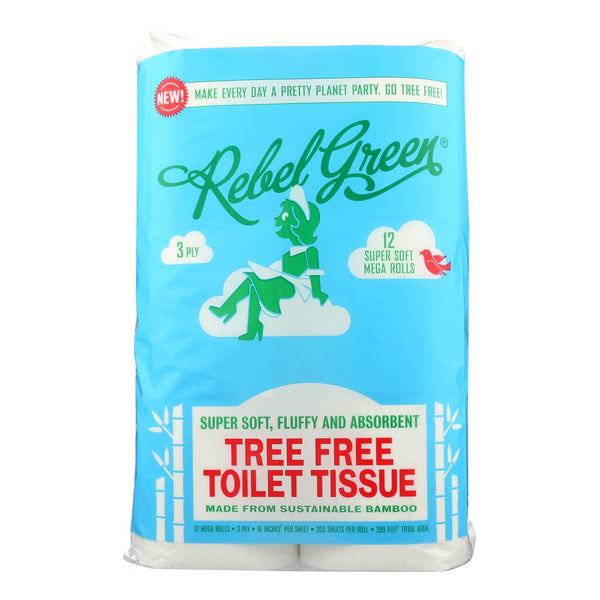 Rebel Green - Toilet Tissue Tree Free - Case of 8 - 12 Count