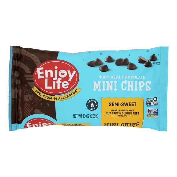 Enjoy Life - Baking Chocolate - Mini Chips - Semi-Sweet - Gluten Free - 10 Ounce - case of 12