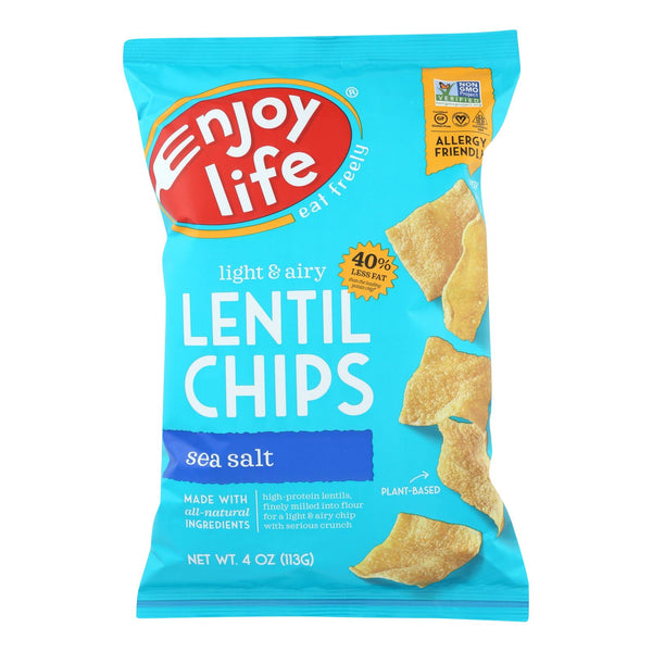Enjoy Life - Lentil Chips - Plentils - Light Sea Salt - 4 Ounce - case of 12