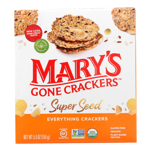Mary's Gone Crackers Super Seed - Everything - Case of 6 - 5.5 Ounce.