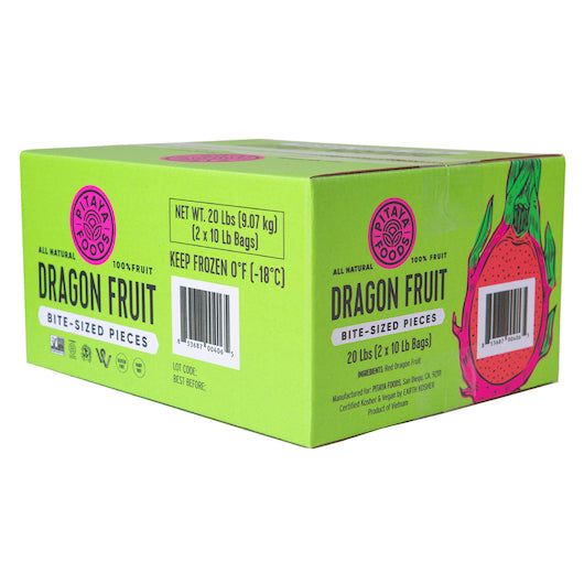 Pitaya Plus Dragon Fruit IQF Bulk 20 Pound Each - 1 Per Case.