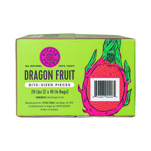 Pitaya Plus Dragon Fruit IQF Bulk 20 Pound Each - 1 Per Case.