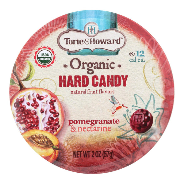 Torie and Howard Organic Hard Candy - Pomegranate and Nectarine - 2 Ounce - Case of 8