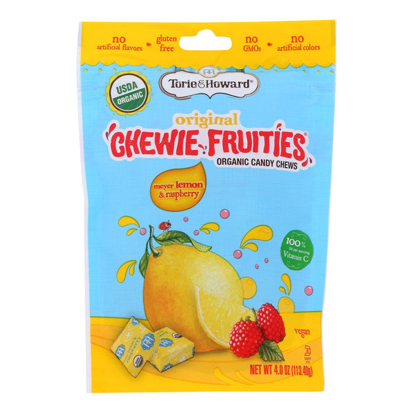 Torie and Howard Chewie Fruities - Lemon and Raspberry - Case of 6 - 4 Ounce.
