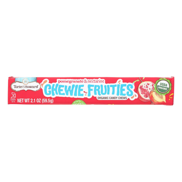 Torie and Howard - Chewy Fruities Organic Candy Chews - Pomegranate and Nectarine - Case of 18 - 2.1 Ounce