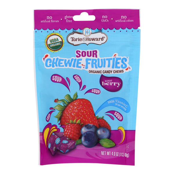 Torie and Howard - Chewy Fruities Organic Candy Chews - Sour Berry - Case of 6 - 4 Ounce.