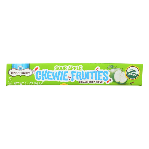 Torie and Howard - Chewy Fruities Organic Candy Chews - Sour Apple - Case of 18 - 2.1 Ounce.
